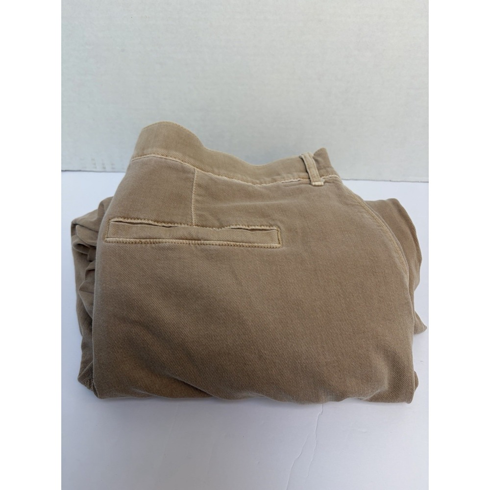 American Eagle Stretch Khaki Beige Super Hi-Rise Wide Leg Baggy Pants Size 16